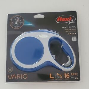 Flexi Vario Blue and Gray Retractable Leash New